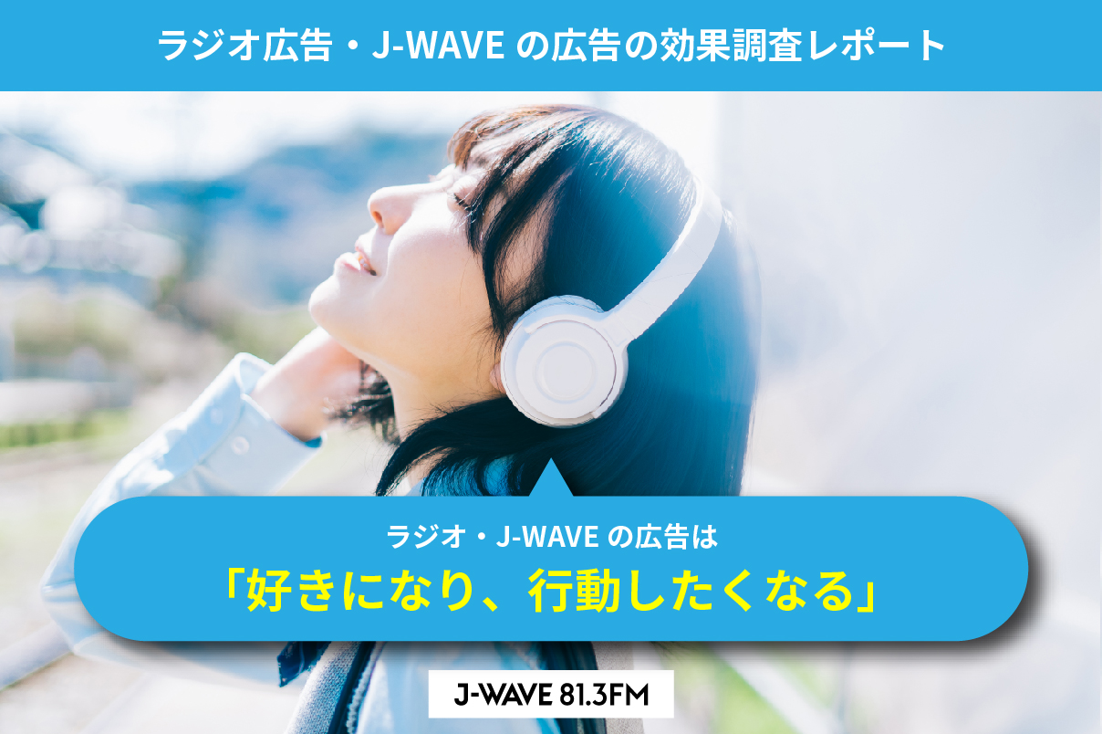 広告効果調査レポート公開！ラジオ・J-WAVEの広告は企業好意度・行動変容が高く、効果的な広告成果に繋がる結果に！